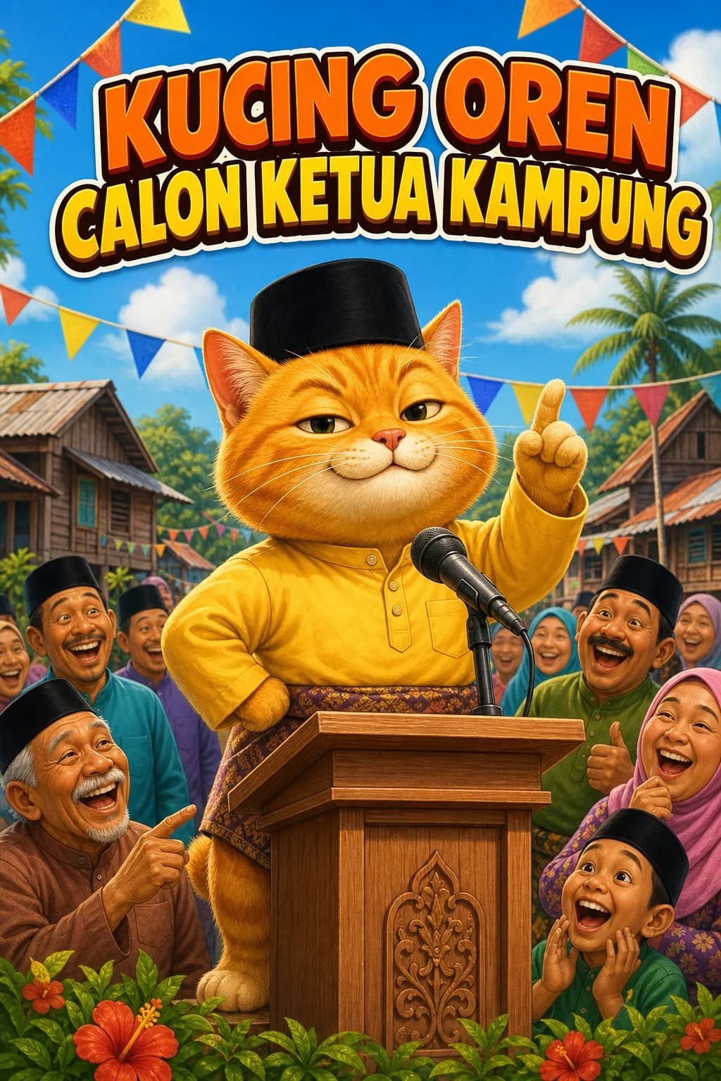 Kucing Oren Calon Ketua Kampung